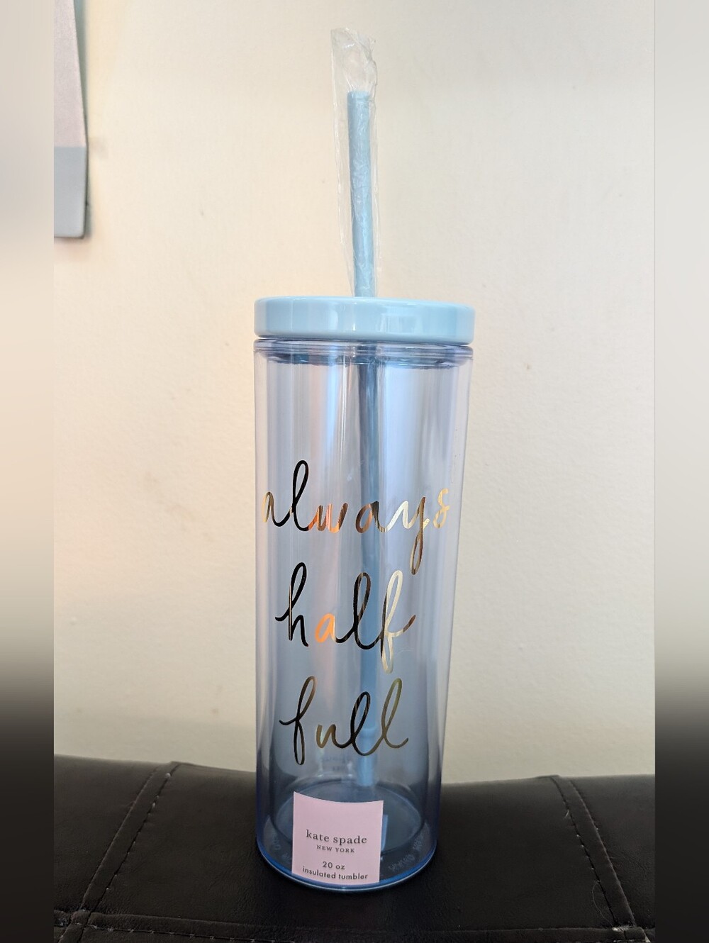 kate spade Light Blue 'Always Half Full' Insulated Tumbler